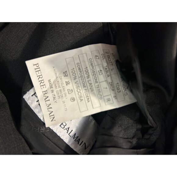 Pierre Balmain Dark Gray Wool Blazer Jacket IT 50 US 40 Large - Picture 7 of 8